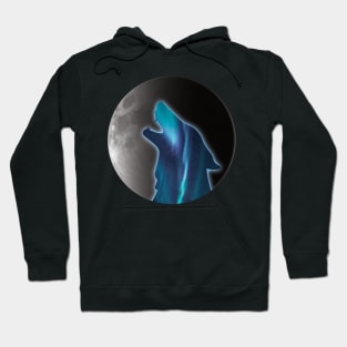 Aurora Borealis Wolf Hoodie